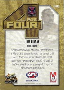 2011 Select AFL Champions - Fab Four Gold #FFG40 Liam Jurrah Back